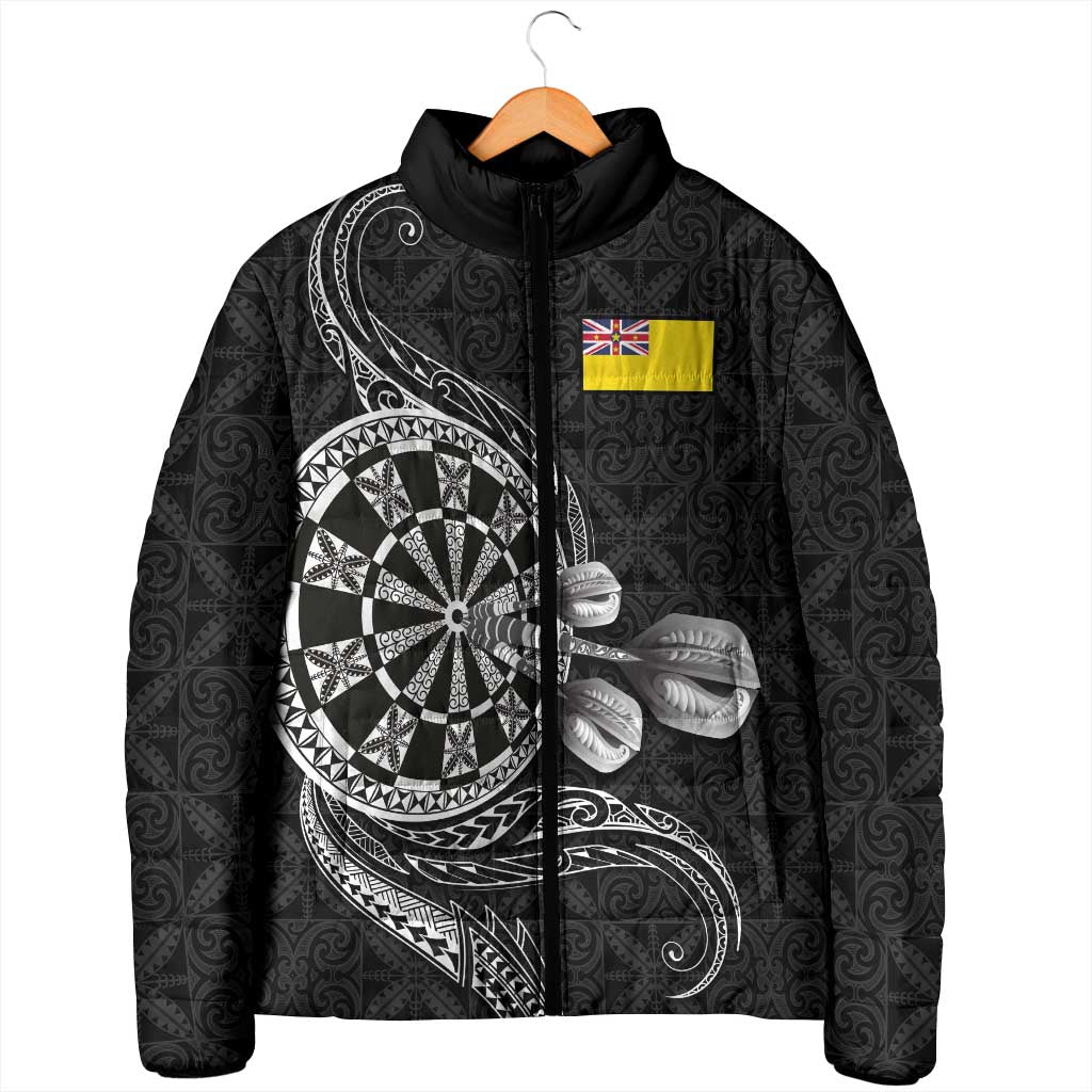 Personalised Niue Darts Masters Padded Jacket Tribal Hiapo Dartboard LT03 - Polynesian Pride