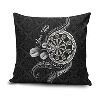 Personalised Niue Darts Masters Pillow Cover Tribal Hiapo Dartboard - Polynesian Pride