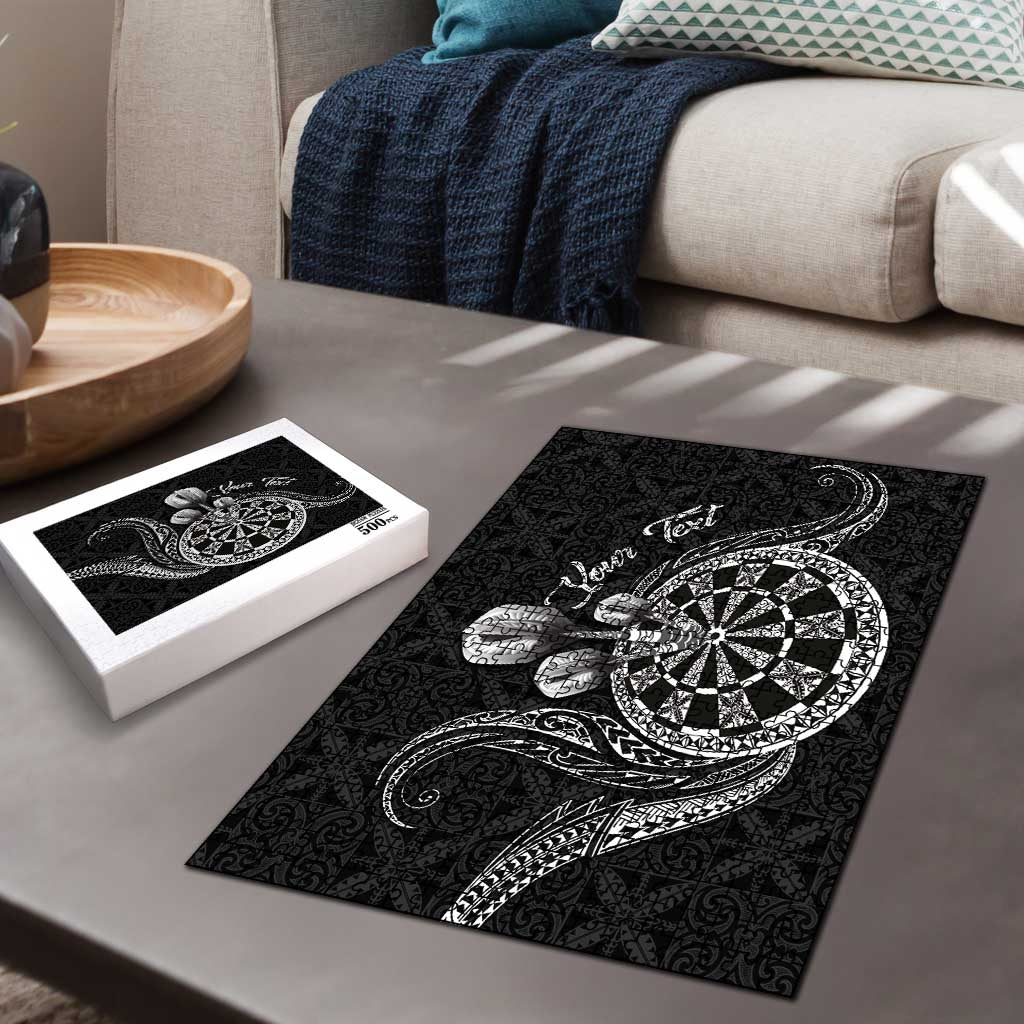 Personalised Niue Darts Masters Puzzle Tribal Hiapo Dartboard LT03 - Polynesian Pride
