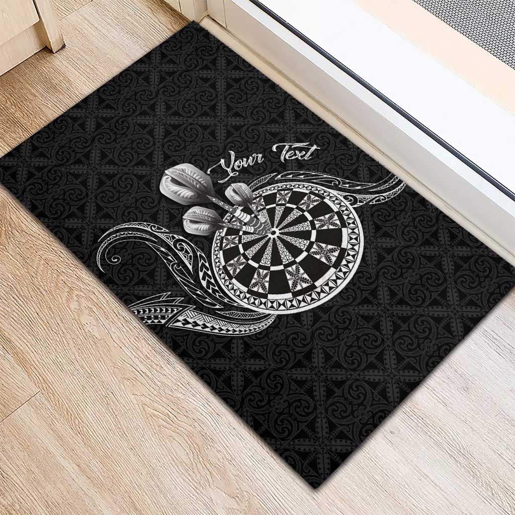 Personalised Niue Darts Masters Rubber Doormat Tribal Hiapo Dartboard LT03 - Polynesian Pride