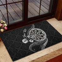 Personalised Niue Darts Masters Rubber Doormat Tribal Hiapo Dartboard LT03 - Polynesian Pride