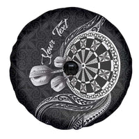 Personalised Niue Darts Masters Spare Tire Cover Tribal Hiapo Dartboard - Polynesian Pride
