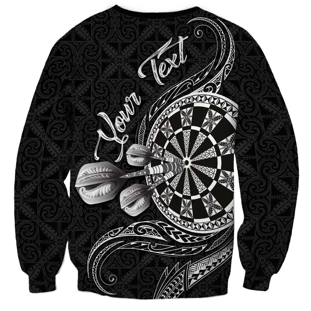 Personalised Niue Darts Masters Sweatshirt Tribal Hiapo Dartboard LT03 - Polynesian Pride