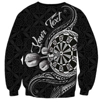 Personalised Niue Darts Masters Sweatshirt Tribal Hiapo Dartboard LT03 - Polynesian Pride
