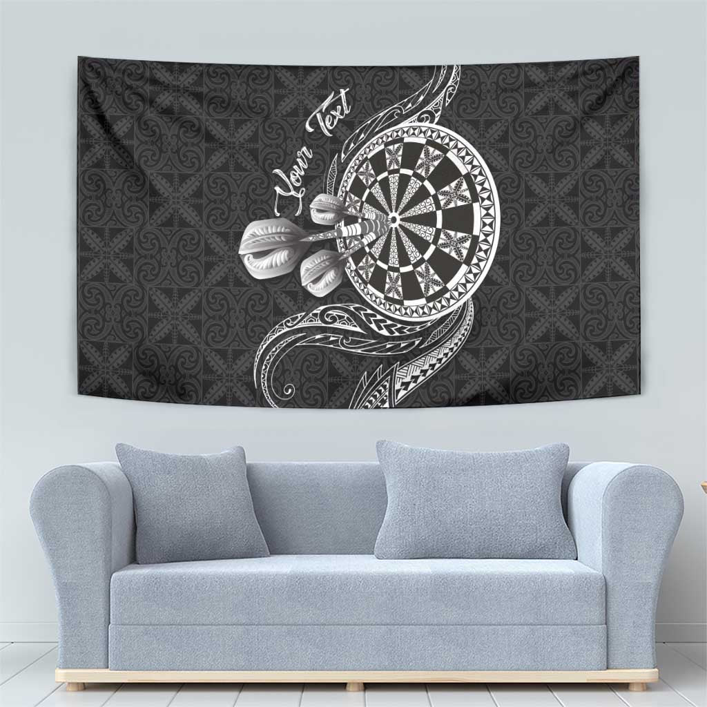 Personalised Niue Darts Masters Tapestry Tribal Hiapo Dartboard - Polynesian Pride
