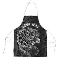 Personalised New Zealand Aotearoa Darts Masters Apron Tribal Silver Fern and Ta Moko Dartboard - Polynesian Pride
