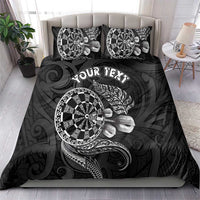 Personalised New Zealand Aotearoa Darts Masters Bedding Set Tribal Silver Fern and Ta Moko Dartboard - Polynesian Pride