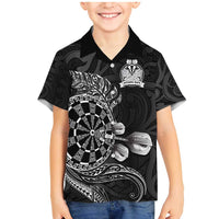 Personalised New Zealand Aotearoa Darts Masters Family Matching Mermaid Dress and Hawaiian Shirt Tribal Silver Fern and Ta Moko Dartboard - Polynesian Pride