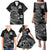 Personalised New Zealand Aotearoa Darts Masters Family Matching Puletasi and Hawaiian Shirt Tribal Silver Fern and Ta Moko Dartboard - Polynesian Pride