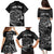 Personalised New Zealand Aotearoa Darts Masters Family Matching Puletasi and Hawaiian Shirt Tribal Silver Fern and Ta Moko Dartboard - Polynesian Pride
