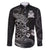 Personalised New Zealand Aotearoa Darts Masters Family Matching Puletasi and Hawaiian Shirt Tribal Silver Fern and Ta Moko Dartboard - Polynesian Pride