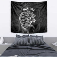 Personalised New Zealand Aotearoa Darts Masters Tapestry Tribal Silver Fern and Ta Moko Dartboard - Polynesian Pride