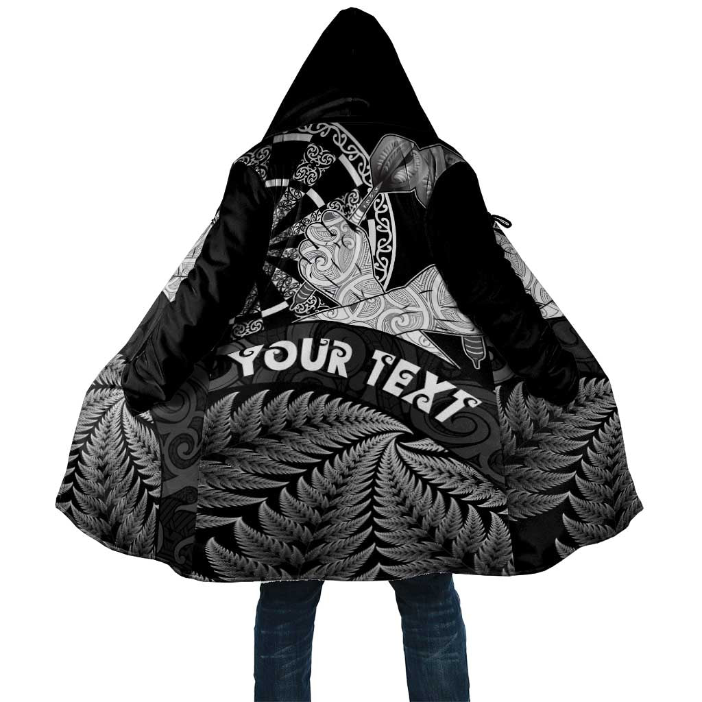 Personalised New Zealand Aotearoa Darts Masters Cloak Silver Fern and Maori Spirit - Polynesian Pride