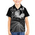 Personalised New Zealand Aotearoa Darts Masters Family Matching Off The Shoulder Long Sleeve Dress and Hawaiian Shirt Silver Fern and Maori Spirit - Polynesian Pride