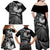 Personalised New Zealand Aotearoa Darts Masters Family Matching Off Shoulder Maxi Dress and Hawaiian Shirt Silver Fern and Maori Spirit - Polynesian Pride