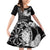Personalised New Zealand Aotearoa Darts Masters Family Matching Off Shoulder Short Dress and Hawaiian Shirt Silver Fern and Maori Spirit - Polynesian Pride