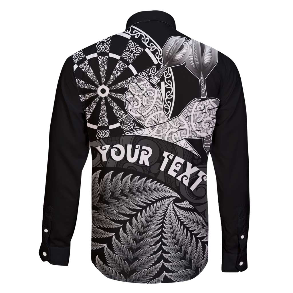 Personalised New Zealand Aotearoa Darts Masters Family Matching Tank Maxi Dress and Hawaiian Shirt Silver Fern and Maori Spirit - Polynesian Pride