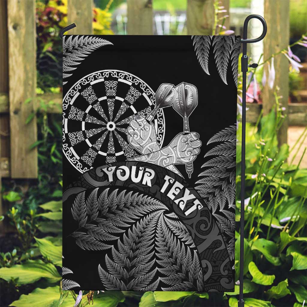 Personalised New Zealand Aotearoa Darts Masters Garden Flag Silver Fern and Maori Spirit - Polynesian Pride
