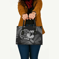 Personalised New Zealand Aotearoa Darts Masters Leather Bag Silver Fern and Maori Spirit - Polynesian Pride