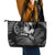 Personalised New Zealand Aotearoa Darts Masters Leather Tote Bag Silver Fern and Maori Spirit - Polynesian Pride