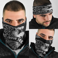 Personalised New Zealand Aotearoa Darts Masters Neck Gaiter Silver Fern and Maori Spirit - Polynesian Pride