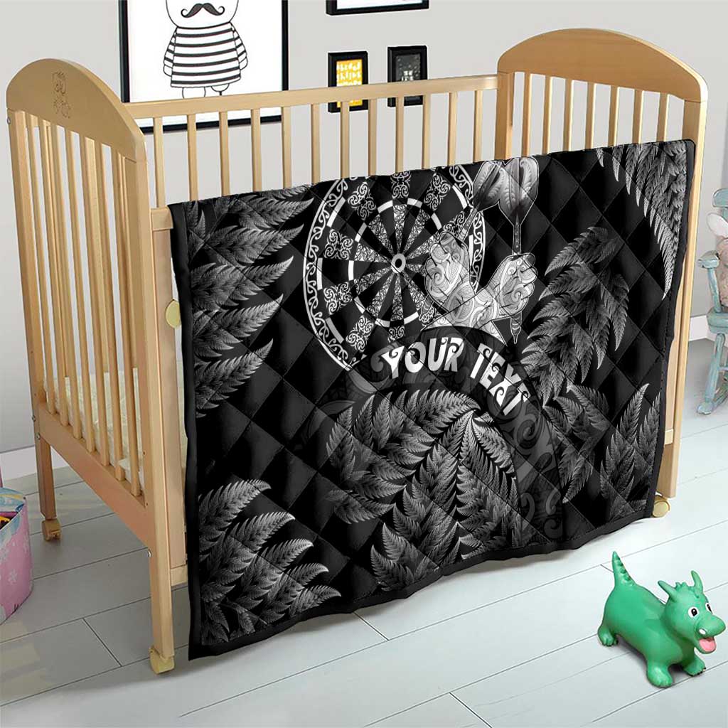 Personalised New Zealand Aotearoa Darts Masters Quilt Silver Fern and Maori Spirit - Polynesian Pride