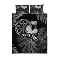 Personalised New Zealand Aotearoa Darts Masters Quilt Bed Set Silver Fern and Maori Spirit - Polynesian Pride