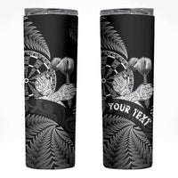 Personalised New Zealand Aotearoa Darts Masters Skinny Tumbler Silver Fern and Maori Spirit - Polynesian Pride