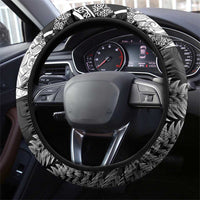 New Zealand Aotearoa Darts Masters Steering Wheel Cover Silver Fern and Maori Spirit - Polynesian Pride
