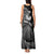 Personalised New Zealand Aotearoa Darts Masters Tank Maxi Dress Silver Fern and Maori Spirit - Polynesian Pride