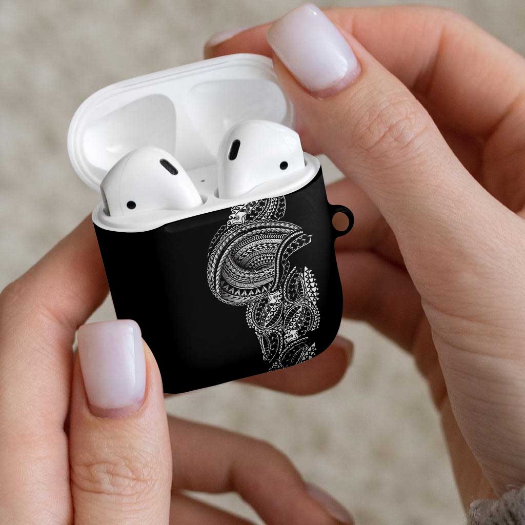 Traditional Polynesian Art Tattoos AirPods Case Black Color LT03 - Polynesian Pride