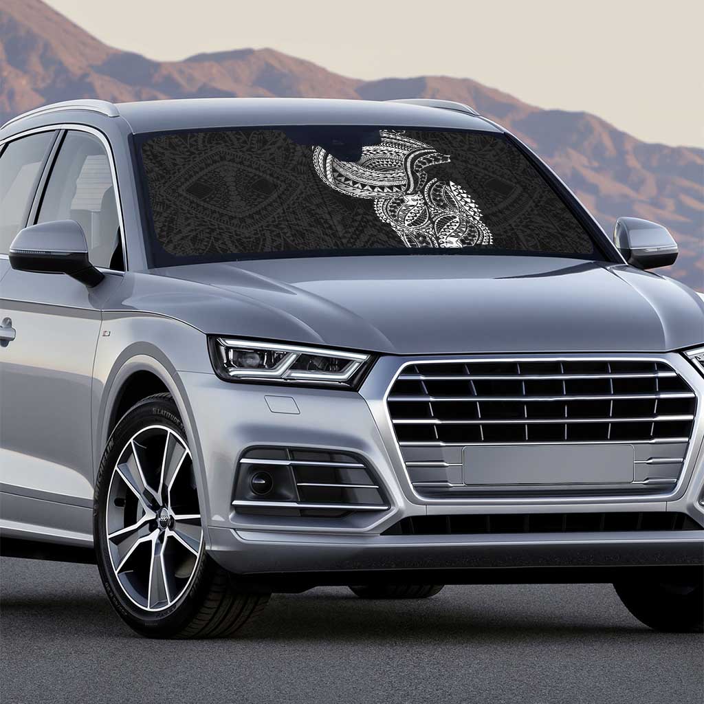 Traditional Polynesian Art Tattoos Auto Sun Shade Black Color - Polynesian Pride