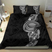 Traditional Polynesian Art Tattoos Bedding Set Black Color - Polynesian Pride