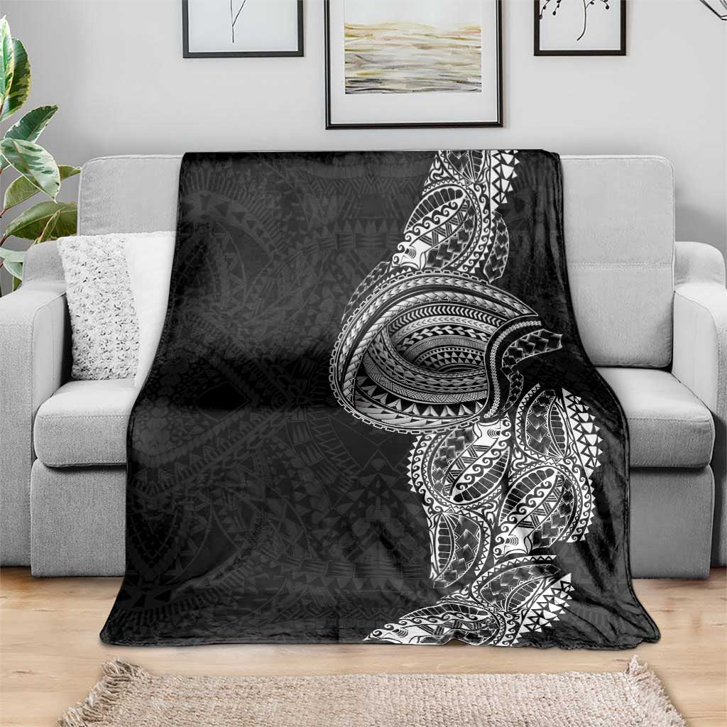 Traditional Polynesian Art Tattoos Blanket Black Color - Polynesian Pride