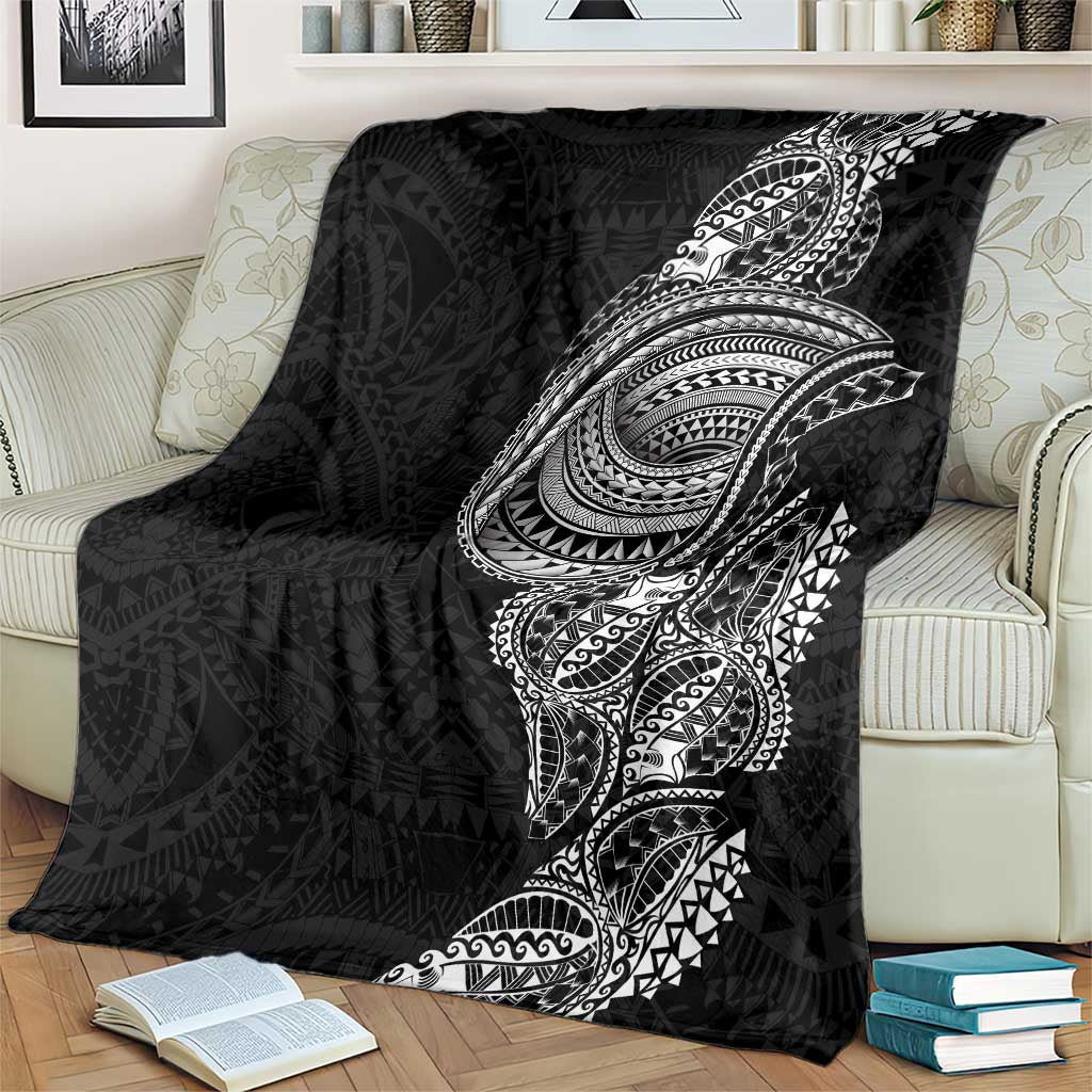 Traditional Polynesian Art Tattoos Blanket Black Color - Polynesian Pride