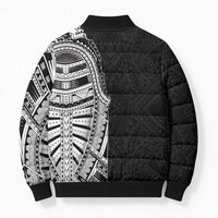 Traditional Polynesian Art Tattoos Bomber Puffer Jacket Black Color LT03 - Polynesian Pride