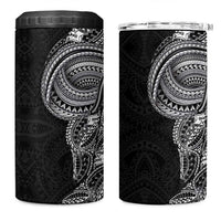 Traditional Polynesian Art Tattoos 4 in 1 Can Cooler Tumbler Black Color LT03 One Size: 16 oz Black - Polynesian Pride