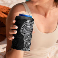 Traditional Polynesian Art Tattoos 4 in 1 Can Cooler Tumbler Black Color LT03 - Polynesian Pride