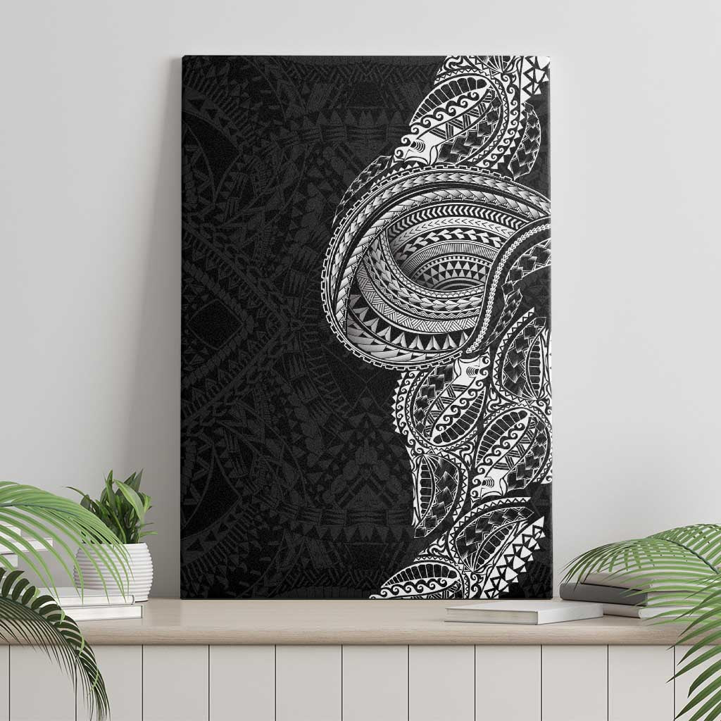 Traditional Polynesian Art Tattoos Canvas Wall Art Black Color LT03 - Polynesian Pride