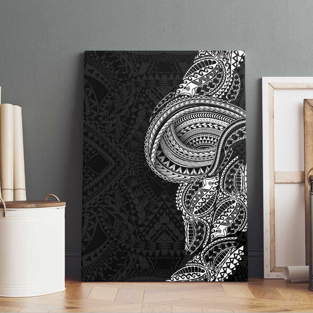 Traditional Polynesian Art Tattoos Canvas Wall Art Black Color LT03 - Polynesian Pride