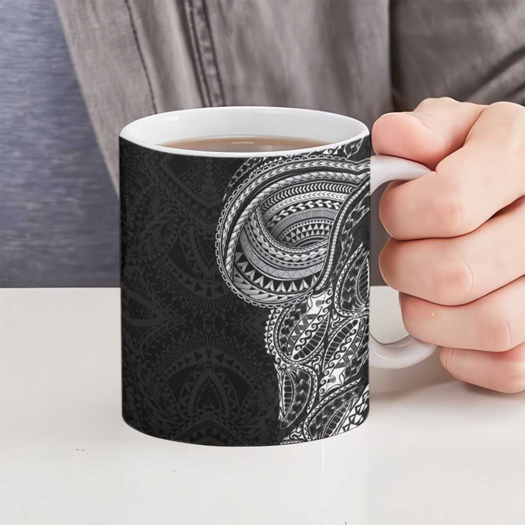 Traditional Polynesian Art Tattoos Ceramic Mug Black Color LT03 - Polynesian Pride