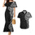 Traditional Polynesian Art Tattoos Couples Matching Mermaid Dress and Hawaiian Shirt Black Color - Polynesian Pride