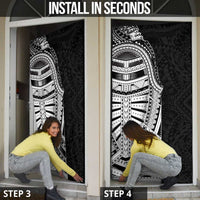Traditional Polynesian Art Tattoos Door Cover Black Color - Polynesian Pride
