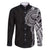 Traditional Polynesian Art Tattoos Family Matching Long Sleeve Bodycon Dress and Hawaiian Shirt Black Color - Polynesian Pride