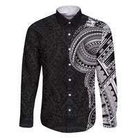 Traditional Polynesian Art Tattoos Family Matching Mermaid Dress and Hawaiian Shirt Black Color - Polynesian Pride