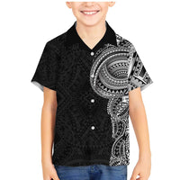 Traditional Polynesian Art Tattoos Family Matching Mermaid Dress and Hawaiian Shirt Black Color - Polynesian Pride