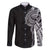 Traditional Polynesian Art Tattoos Family Matching Off The Shoulder Long Sleeve Dress and Hawaiian Shirt Black Color - Polynesian Pride