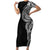 Traditional Polynesian Art Tattoos Family Matching Short Sleeve Bodycon Dress and Hawaiian Shirt Black Color - Polynesian Pride