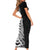 Traditional Polynesian Art Tattoos Family Matching Short Sleeve Bodycon Dress and Hawaiian Shirt Black Color - Polynesian Pride