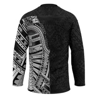 Traditional Polynesian Art Tattoos Hockey Jersey Black Color - Polynesian Pride